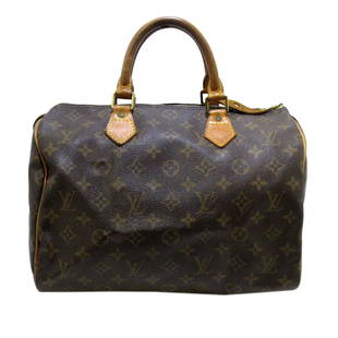 Louis Vuitton Monogram Speedy 30: Louis Vuitton Monogram Speedy 30 The Speedy 30 features a monogram canvas body rolled vachetta leather handles a top zip closure and an interior pocket. Brand: Louis Vuitton Model: Monogram