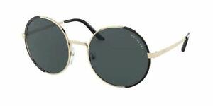 PRADA PR 59XS QE35Z1 Pale Gold Black Round Polarized Women's Sunglasses 57: PRADA PR 59XS QE35Z1 Pale Gold Black Round Polarized Women's Sunglasses 57 Brand: PRADA Department: Women Type: Sunglasses Frame Color: Gold Style: Round Condition: New with tags: A brand-new, unused,