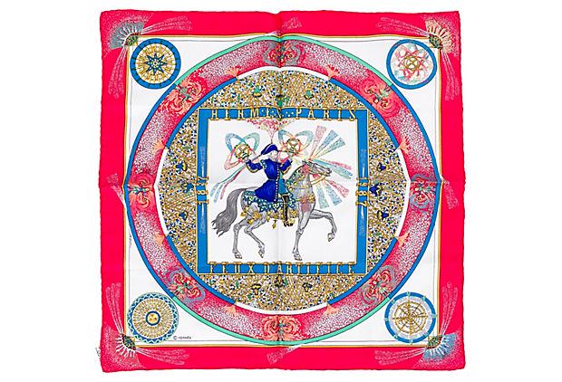 Hermes Feux d'Artifice Pochette Scarf: Hermes Feux d'Artifice Pochette Scarf Condition: Excellent Era: Contemporary Dimensions: 16.5" L x 16.5" W Materials: silk twill Color: red/multi Hermes silk twill Feux d'Artifice pochette scarf. Hand