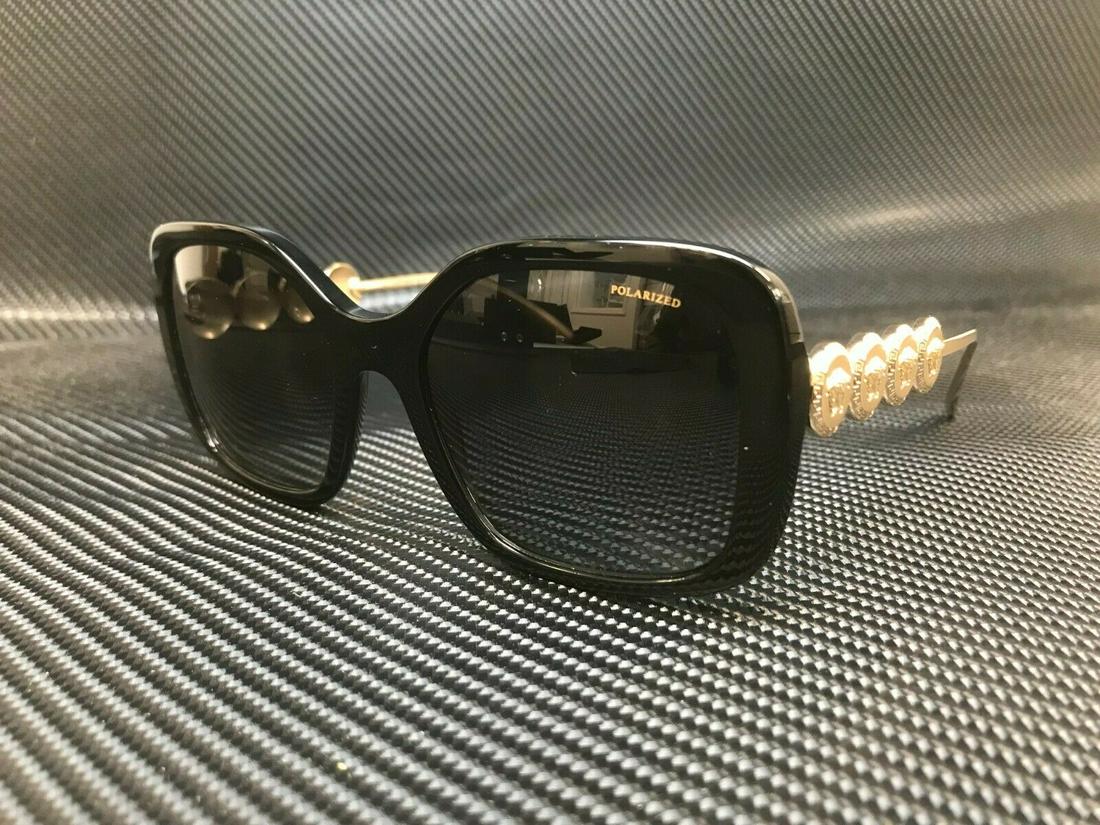 VERSACE VE4375 GB1 T3 Black Grey Gradient Polarized Lens Women Sunglasses: VERSACE VE4375 GB1 T3 Black Grey Gradient Polarized Lens Women Sunglasses Department: Women Type: Sunglasses Brand: Versace Frame Color: Black Condition: New with tags: A brand-new, unused, and unworn