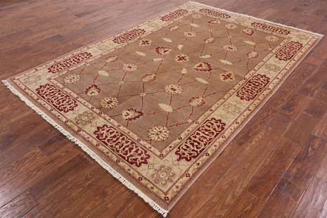 6' 1" X 8' 2" Peshawar Hand Knotted Wool Rug: 6' 1" X 8' 2" Peshawar Hand Knotted Wool Rug Design: Floral Exact Size: 6\ 1 X 8\ 2 Style: Peshawar Foundation: Cotton Pile: Wool Weave: Hand-knotted Age: New The BIDHAUS Guarantee: All items in