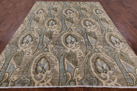 7' 9" X 10' 0" Hand Knotted William Morris Wool Rug: 7' 9" X 10' 0" Hand Knotted William Morris Wool Rug Design: Floral Exact Size: 7\ 9 X 10\ 0 Style: William Morris Foundation: Cotton Pile: Wool Weave: Hand-knotted Age: New The BIDHAUS Guarantee: