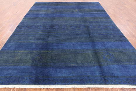 8' 10" X 11' 1" Moroccan Overdyed Full Pile Handmade Rug: 8' 10" X 11' 1" Moroccan Overdyed Full Pile Handmade Rug Design: Moroccan Exact Size: 8\ 10 X 11\ 1 Style: Overdyed Foundation: Cotton Pile: Wool Weave: Hand-knotted Age: New The BIDHAUS