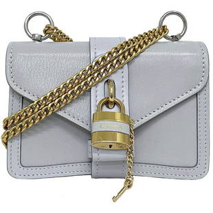 Chloe Chloe Chain Shoulder Bag Gray Light Blue Abbey CHC20SS207B724E7 Leather Flap Mini Paddington: Chloe Chloe Chain Shoulder Bag Gray Light Blue Abbey CHC20SS207B724E7 Leather Flap Mini Paddington Ladies Silver Gold Brand: Chloe Type: Shoulder bag Gender: Women Material: Leather Leather: 