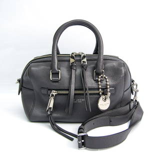 Marc Jacobs Recruit Small Bauletto M0009632 Women's Leather Handbag Shoulder Bag Dark Gray: Marc Jacobs Recruit Small Bauletto M0009632 Women's Leather Handbag Shoulder Bag Dark Gray Brand: Marc Jacobs Model: Recruit Small Bauletto M0009632 Country of Origin: Vietnam Type: Handbag 