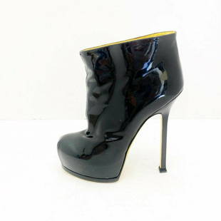 YvesSaintLaurent rivegauche (YSL) Black Patent Leather Womens Boots: YvesSaintLaurent rivegauche (YSL) Black Patent Leather Womens Boots Brand: YvesSaintLaurent rivegauche (YSL) Style: Boots Color: Black Upper Material: Patent Leather Department: Women Type: Boots 