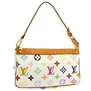 LOUIS VUITTON POCHETTE ACCESSOIRES HAND BAG MULTI-COLOR M92649 SL1003: LOUIS VUITTON POCHETTE ACCESSOIRES HAND BAG MULTI-COLOR M92649 SL1003 Size: Small Accents: Logo Model: Monogram Multi-Color Country/Region of Manufacture: France Handle/Strap Material: Leather