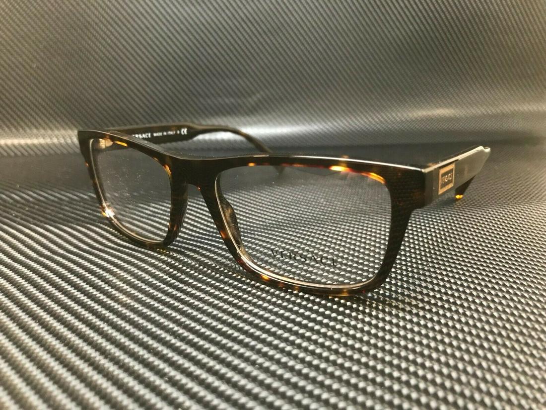 VERSACE VE3277 108 Havana Square Men's 55 mm: VERSACE VE3277 108 Havana Square Men's 55 mm Department: Boys Style: Square Type: Eyeglasses Brand: Versace Frame Color: Beige New The BIDHAUS Guarantee: All items in this auction are guaranteed authe