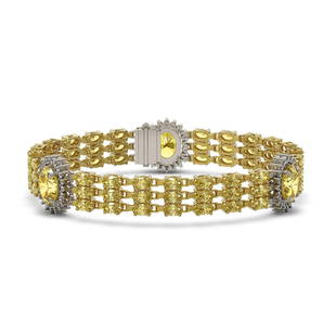 24.46 ctw Citrine & Diamond Bracelet 14K Yellow Gold: 24.46 ctw Citrine & Diamond Bracelet 14K Yellow Gold 24.46 ctw Citrine & Diamond Bracelet 14K Yellow Gold Designer Brand Luxury Jewelrymade in the USA Suggested Retail Price: $16450 .Item: Citrine