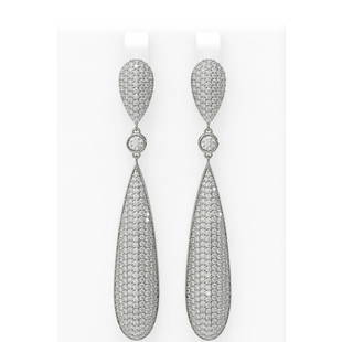 7 ctw Diamond Earrings 18K White Gold: 7 ctw Diamond Earrings 18K White Gold 7 ctw Diamond Earrings 18K White Gold Designer Brand Luxury Jewelrymade in the USA Suggested Retail Price: $22350 Item: Diamond EarringTotal Gem weight: 7
