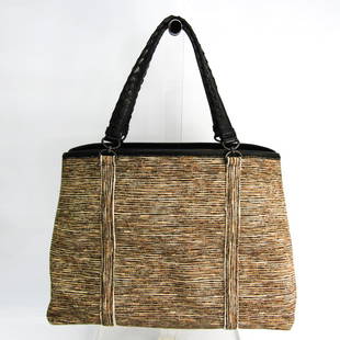 Bottega Veneta Women's Leather Canvas Handbag Beige Black Brown: Bottega Veneta Women's Leather Canvas Handbag Beige Black Brown Brand: Bottega Veneta Country of Origin: Italy Type: Handbag Gender: Women Material: Leather Canvas Leather: Canvas: Color: