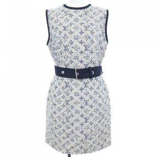 LOUIS VUITTON Dress: LOUIS VUITTON Dress Brand: LOUIS VUITTON Style: ONE-PIECE DRESS Color: White Blue Material: See Image Gender: Ladies Size: 36 Size Type: Regular Dress Length: Not Specified ActualSize: Backbody
