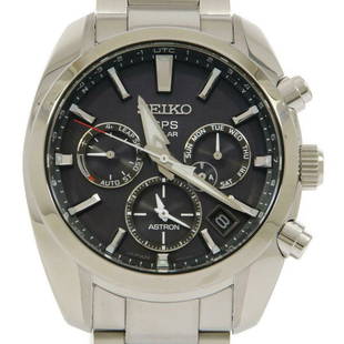 SEIKO 5X53-0AJ0 SBXC021 Astron GPS Solar Quartz: SEIKO 5X53-0AJ0 SBXC021 Astron GPS Solar Quartz Brand: SEIKO Color: Black - - Department: Mens Size: Case diameter 42.5mm Max Arm size: 19cm Accessories: With genuine box AdditionalInfo: Solar