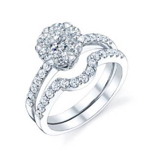 Diamond Pave Notched Band In 14k White Gold, Size 6.5: Diamond Pave Notched Band In 14k White Gold, Size 6.5 Magnificent Diamond Pave Notched Band Has 0.33 Carats Of Round Brilliants Set In 14k White Gold 14k White Gold Coronet Oceanus Band With 15