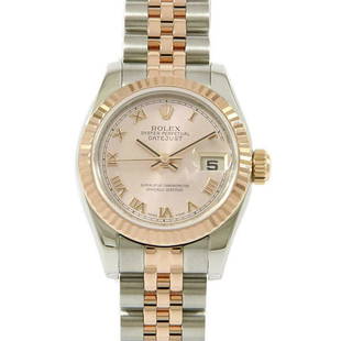ROLEX 179171 Datejust SSxPG Automatic: ROLEX 179171 Datejust SSxPG Automatic Brand: ROLEX Color: Pink Roman - Department: Ladies Size: Case diameter 26mm Max Arm size: 15cm Accessories: With genuine box AdditionalInfo: Automatic
