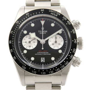 Tudor TUDOR 79360N Black Bay Chrono Automatic: Tudor TUDOR 79360N Black Bay Chrono Automatic Brand: Tudor TUDOR Color: Black - - Department: Mens Size: Case diameter 41mm Max Arm size: 19.5cm Accessories: With genuine box AdditionalInfo: