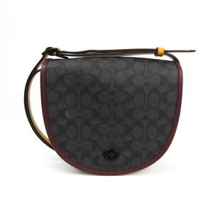 Coach Signature LIMITED EDITION 195 Unisex Leather Coated Canvas Shoulder Bag Black Bordeaux Dark: Coach Signature LIMITED EDITION 195 Unisex Leather Coated Canvas Shoulder Bag Black Bordeaux Dark Yellow Gray Brand: Coach Line: Signature Model: LIMITED EDITION 195 Country of Origin: Vietnam 