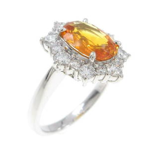 Platinum Sapphire Ring: Platinum Sapphire Ring Gender: Ladies Size: 13.0 (JPN size) Stone: Diamond 0.70ct ActualSize: W : 16.0mm CenterStone: Sapphire 2.469ct Type: Ring Material: Gemstone A: Excellent The BIDHAUS