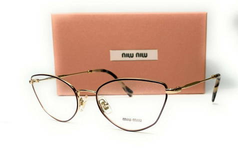 MIU MIU VMU 51S 09B-1O1 Pale Gold Bordeaux Demo Lens Women's Eyeglasses: MIU MIU VMU 51S 09B-1O1 Pale Gold Bordeaux Demo Lens Women's Eyeglasses Brand: Miu Miu Department: Women Type: Eyeglasses Frame Color: Gold New The BIDHAUS Guarantee: All items in this auction