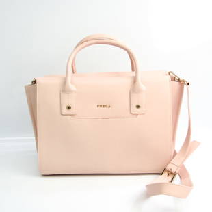Furla Linda Women's Leather Handbag Shoulder Bag Pink Beige: Furla Linda Women's Leather Handbag Shoulder Bag Pink Beige Brand: Furla Line: Linda Type: Handbag Shoulder bag Gender: Women Material: Leather Leather: Leather/Fur Type: Embossed leather 