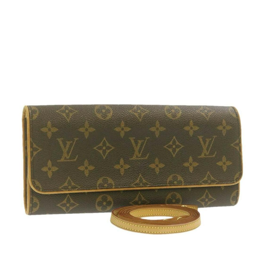 LOUIS VUITTON Monogram Pochette Twin GM Shoulder Bag M51852 LV: LOUIS VUITTON Monogram Pochette Twin GM Shoulder Bag M51852 LV Brand: LOUIS VUITTON Color: Monogram Material: Monogram Canvas Style: Shoulder Bag Product Line: M51852 Size: W24 x H11.5 x D2.5cm / Shou