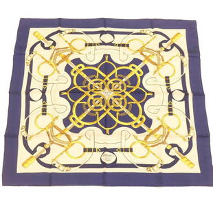 HERMES Carre90 Scarf ""EPERON D'OR"" Silk Blue: HERMES Carre90 Scarf ""EPERON D'OR"" Silk Blue Brand: HERMES Style: Scarf Material: Silk Color: Blue Size: See Description Bag Height: 35.4inch(Approx) / 90cm(Approx) Bag Length: 35.4inch(Approx) /
