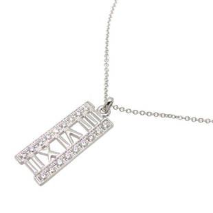 Tiffany Atlas Open Bar Diamond Ladies Necklace 750 White Gold: Tiffany Atlas Open Bar Diamond Ladies Necklace 750 White Gold Brand: Tiffany Line: Atlas Model: Atlas Open Bar Diamond Necklace Type: Pendant necklace Gender: Women Material: White gold Color: