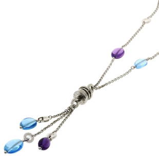 Bvlgari Element Necklace K18 White Gold Ladies: Bvlgari Element Necklace K18 White Gold Ladies Brand: Bvlgari Necklace Type: Pendant necklace Gender: Women Material: White gold (18K) Color: White gold Weight: 19g / 0.67oz. Neck