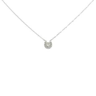 Vendome Diamond Necklace: Vendome Diamond Necklace Brand: VENDOME Style: Necklace Material: K18WG Gender: Ladies Size: 40cm Accessories: No case Main Stone: Diamond 0.10ct ActualSize: Pendant:22.4 (H) mm x 16.2mm (W) :