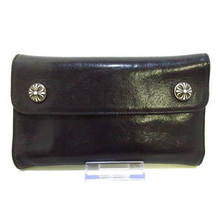 Chrome hearts Wave Wallet Black: Chrome hearts Wave Wallet Black Brand: Chrome hearts Style: Long Wallet Color: Black Material: Leather Product Name: Wave Wallet Department: Women Type: Long Wallet B: Reasonable Wear and Tears 