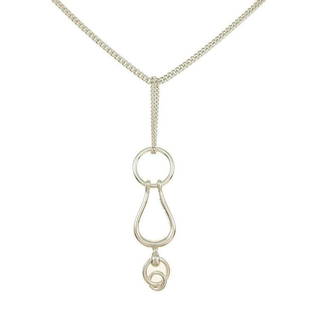 HERMES 925 Necklace: HERMES 925 Necklace Brand: HERMES Style: Necklace Material: 925 Gender: Ladies Size: 80cm Accessories: No case No Warranty Card Stone: No stones ActualSize: imate size of pendant (H x W) : 97.3mm x