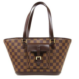 LOUIS VUITTON MANOSQUE PM HAND TOTE BAG BA0038 PURSE DAMIER EBENE N51121: LOUIS VUITTON MANOSQUE PM HAND TOTE BAG BA0038 PURSE DAMIER EBENE N51121 Size: Medium Accents: Logo Model: Damier Country/Region of Manufacture: France Department: Women Style: Tote Handle Style: