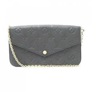 LOUIS VUITTON Monogram Empreinte Pochette Felicy M64064 Shoulder: LOUIS VUITTON Monogram Empreinte Pochette Felicy M64064 Shoulder Brand: LOUIS VUITTON Style: Shoulder Bag Exterior Color: BLACK / GOLD Parts Exterior Material: Calf Gender: Ladies Size: WxHxD: