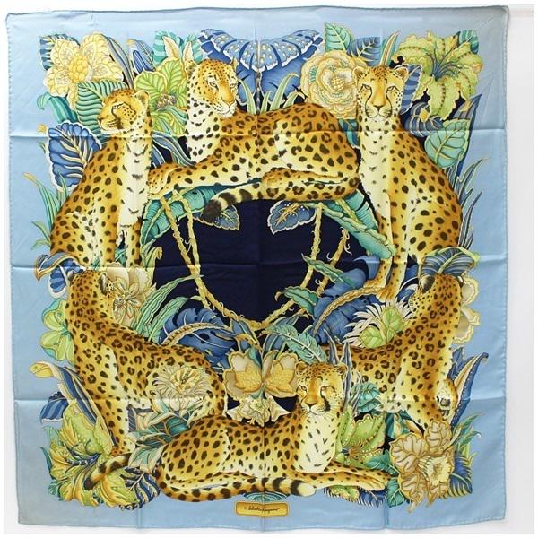 Ferragamo silk scarf stall light blue x navy leopard print SALVATORE FERRAGAMO ladies: Ferragamo silk scarf stall light blue x navy leopard print SALVATORE FERRAGAMO ladies Brand: Salvatore Ferragamo Type: Scarf Gender: Men Women Color: Light blue Navy Material: Silk100% Silk: 100% Size