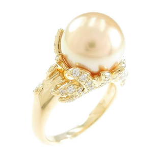 K18YG South sea pearl Ring: K18YG South sea pearl Ring Brand: Unbranded Style: Ring Material: K18YG Gender: Ladies Size: 17.0 (JPN size) Stone: South Sea Pearl 12.00mm ActualSize: W : 14.4mm CenterStone: South Sea Pearl