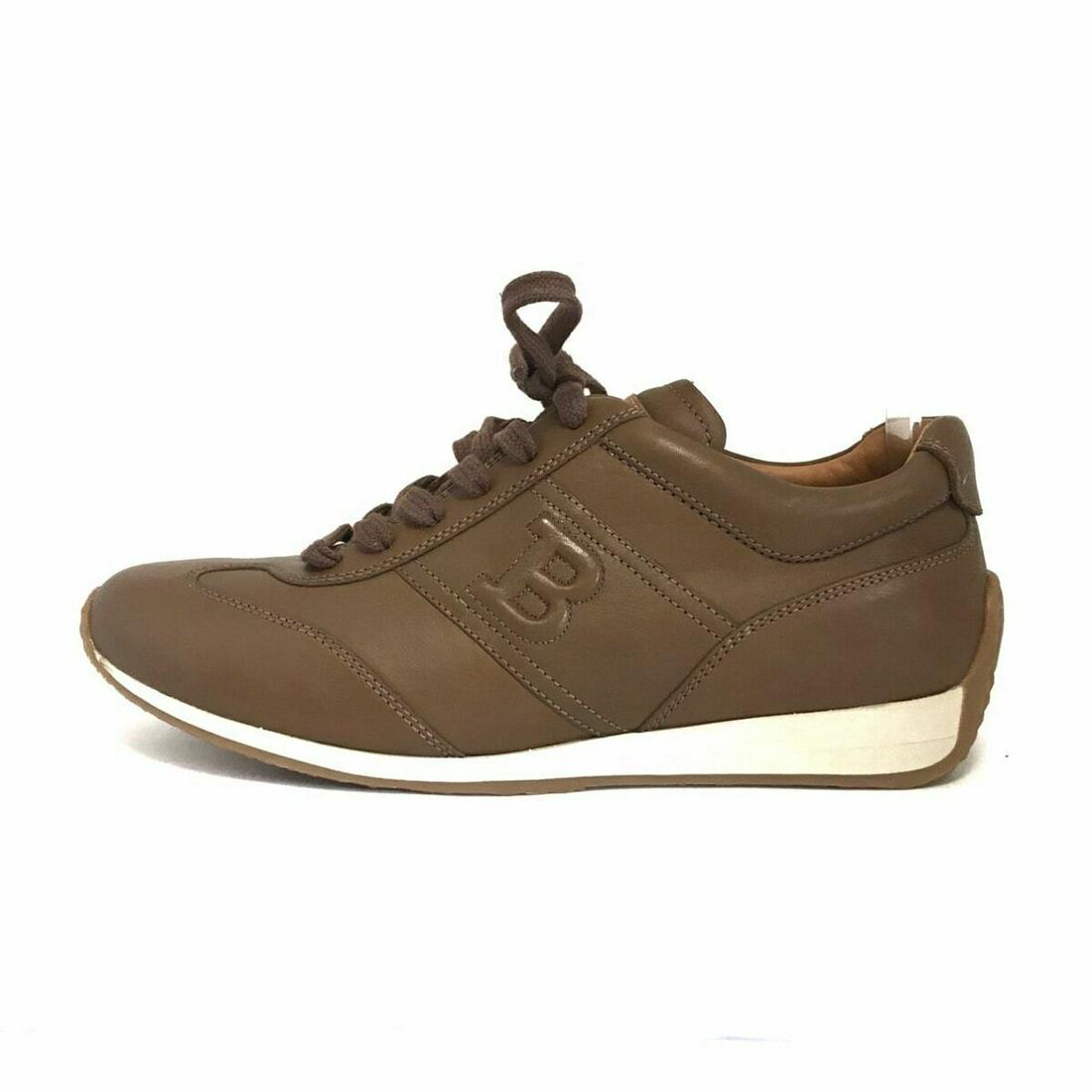 BALLY Brown Leather Womens Sneakers #38 1/2 E: BALLY Brown Leather Womens Sneakers #38 1/2 E Brand: BALLY Style: Sneakers Color: Brown Upper Material: Leather Accessories: Box Dust Bag Department: Women Type: Sneakers AB: Very Good The BIDHAUS Gua