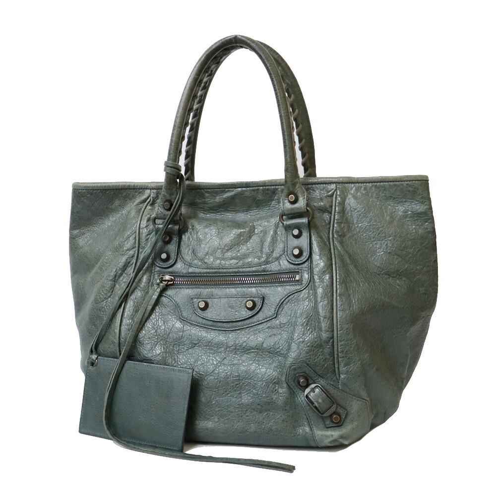 BALENCIAGA Balenciaga Handbag Sunday Gray Women's Leather: BALENCIAGA Balenciaga Handbag Sunday Gray Women's Leather Brand: Balenciaga Line: Sunday Country of Origin: Italy Type: Handbag Material: Leather Leather: Color: Gray Closure: Open Gender: Women Size 