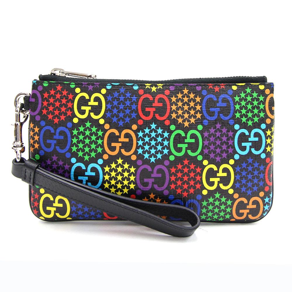 Gucci Pouch GG Psychedelic 603734 Black Multicolor PVC Coated Canvas Leather Wristlet Smartphone: Gucci Pouch GG Psychedelic 603734 Black Multicolor PVC Coated Canvas Leather Wristlet Smartphone Case Men Women Brand: Gucci Type: Pouch Gender: Men Women Material: PVC Leather PVC: Leather: Color: Bl