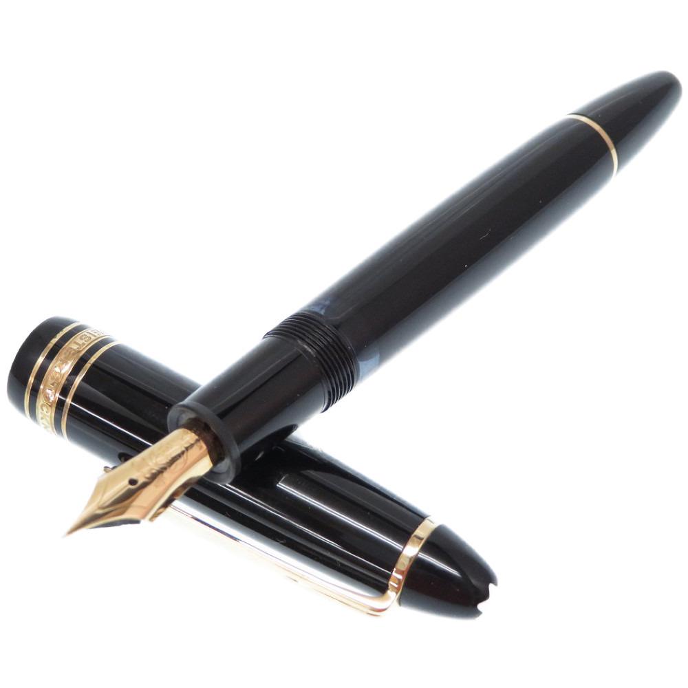 Montblanc Meisterstuck 146 K14YG Fountain Pen Nib 14K Black Inhalable 0175MONTBLANC: Montblanc Meisterstuck 146 K14YG Fountain Pen Nib 14K Black Inhalable 0175MONTBLANC Brand: Montblanc Type: Fountain pen Color: Black Gender: Unisex Material (Body): Resin Yellow gold (18K) Length: 15.