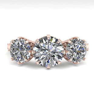 2 ctw Certified VS/SI Diamond Vintage Ring 14k Rose Gold: 2 ctw Certified VS/SI Diamond Vintage Ring 14k Rose Gold 2 ctw Certified VS/SI Diamond Vintage Ring 14k Rose Gold Designer Brand Luxury Jewelrymade in the USA Suggested Retail Price: $21100 .Item: