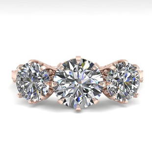 2 ctw Certified VS/SI Diamond Vintage Ring 14k Rose Gold: 2 ctw Certified VS/SI Diamond Vintage Ring 14k Rose Gold 2 ctw Certified VS/SI Diamond Vintage Ring 14k Rose Gold Designer Brand Luxury Jewelrymade in the USA Suggested Retail Price: $21100 .Item: