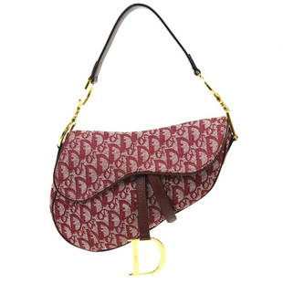 Christian Dior Trotter Saddle Hand Bag RU1012 Purse Bordeaux Canvas: Christian Dior Trotter Saddle Hand Bag RU1012 Purse Bordeaux Canvas Gender: Women Country/Region of Manufacture: Italy Style: Hand bag Material: Canvas Color: Bordeaux Occasion: Casual Brand: