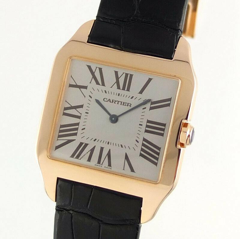Cartier Santos Dumont LM W2006951 Manual Pink Gold Gray Dial Men's Watch -  May 04, 2022 | Bidhaus in NY