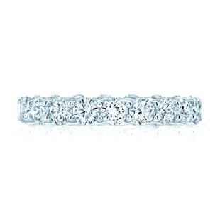 Diamond 2-5/8ctw Eternity Ring In 14k White Gold: Diamond 2-5/8ctw Eternity Ring In 14k White Gold Classic Diamond Eternity Ring With 2.65 Carat Total Weight Hi/vs Round Brilliant Diamonds Set In 14 Karat White Gold Shank 14 Karat White Gold