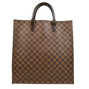 LOUIS VUITTON SAC PLAT HAND TOTE BAG PURSE DAMIER CANVAS N51140 MI0024: LOUIS VUITTON SAC PLAT HAND TOTE BAG PURSE DAMIER CANVAS N51140 MI0024 Gender: Adult Unisex Country/Region of Manufacture: France Style: Hand bag Decade: 2000s Material: Damier Canvas Occasion:
