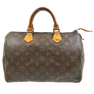 LOUIS VUITTON SPEEDY 30 HAND BAG PURSE MONOGRAM CANVAS M41526 FH0912: LOUIS VUITTON SPEEDY 30 HAND BAG PURSE MONOGRAM CANVAS M41526 FH0912 Gender: Adult Unisex Country/Region of Manufacture: United States Style: Hand bag Decade: 1990s Material: Monogram canvas Color: