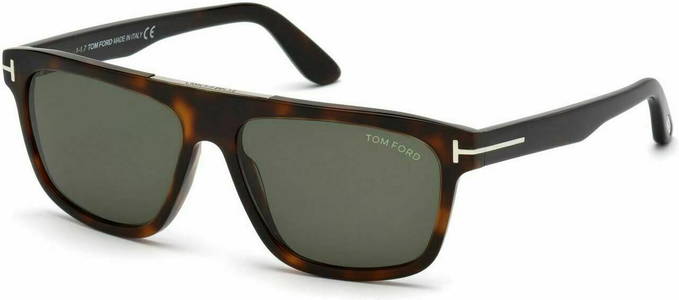 TOM FORD Cecilio-02 FT0628 52N Dark Havana Rectangle Square Men's 57 mm