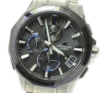 Casio Oceanus OCW-G2000G-1AJF Solar Radio Titanium Black Dial Men's Watch: Casio Oceanus OCW-G2000G-1AJF Solar Radio Titanium Black Dial Men's Watch Brand: Casio Type: Wristwatch Department: Mens Pre-Owned The BIDHAUS Guarantee: All items in this auction are guaranteed