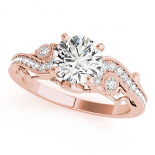 1.5 ctw Certified VS/SI Diamond Solitaire Antique Ring 14k Rose Gold: 1.5 ctw Certified VS/SI Diamond Solitaire Antique Ring 14k Rose Gold 1.5 ctw Certified VS/SI Diamond Solitaire Antique Ring 14k Rose Gold Designer Brand Luxury Jewelrymade in the USA Suggested