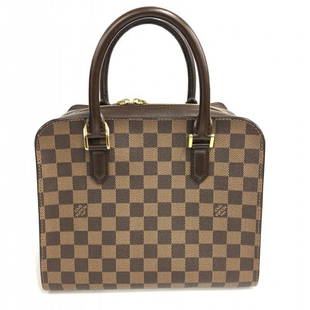 LOUIS VUITTON N51155 Triana Damier Ebene Tea Handbag: LOUIS VUITTON N51155 Triana Damier Ebene Tea Handbag Brand: Louis Vuitton Line: Damier Type: Handbag Color: Brown Closure: Zipper Size (HxWxD): 23cm x 26cm x 12.5cm / 9.05 x 10.23 x 4.92 
